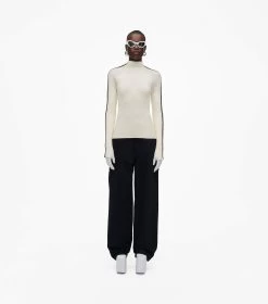 Marc Jacobs The Raglan Logo Mockneck IVORY/BLACK -Fashion Store MJI 2F3RTP003K05 174 F8F8F8 1 1 MAIN 1