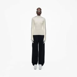 Marc Jacobs The Raglan Logo Mockneck IVORY/BLACK