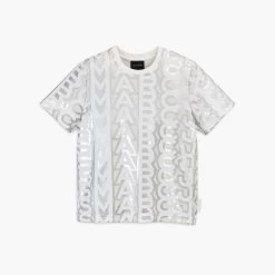 Marc Jacobs The Monogram Baby Tee SILVER/BRIGHT WHITE