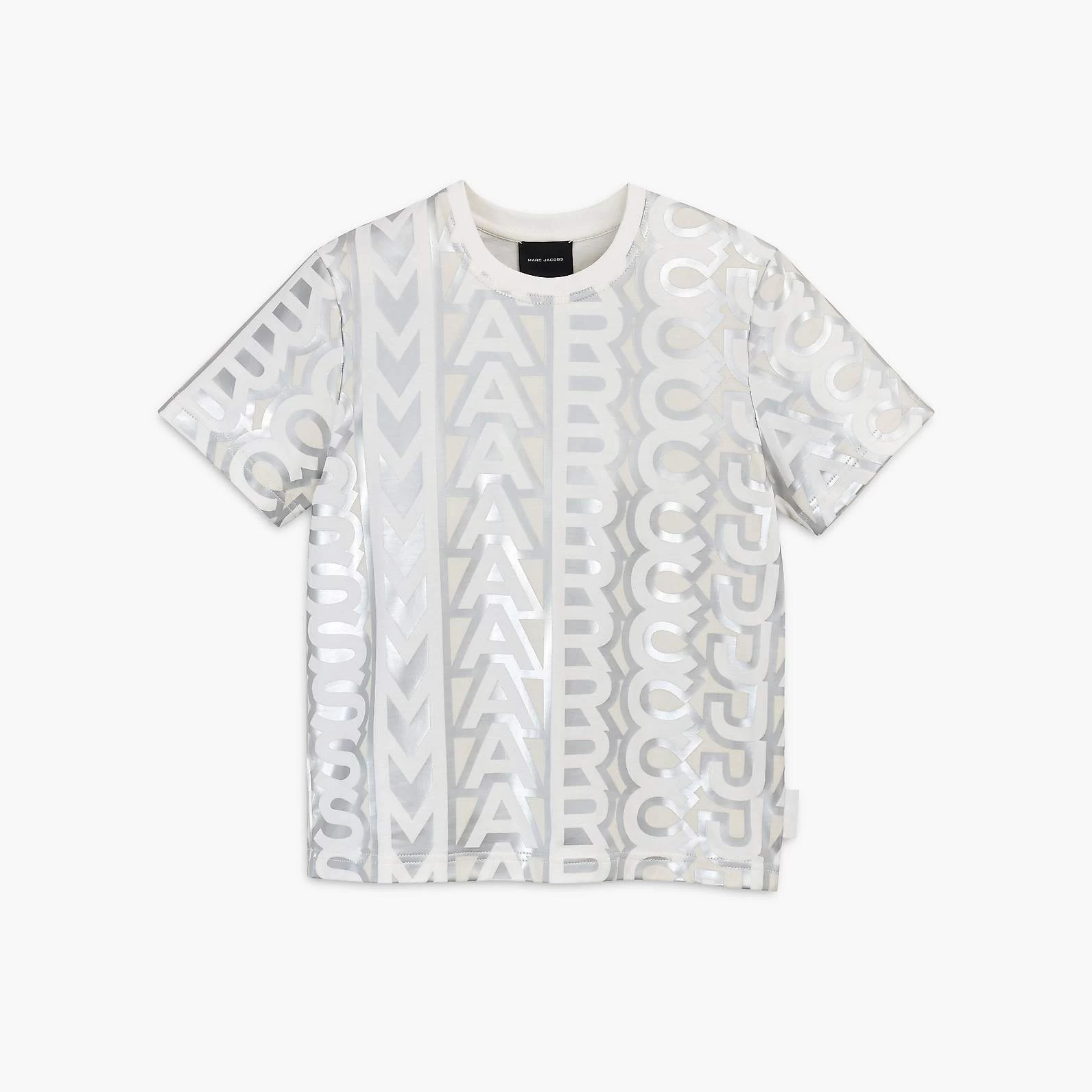 Marc Jacobs The Monogram Baby Tee SILVER/BRIGHT WHITE 3 Marc Jacobs The Monogram Baby Tee SILVER/BRIGHT WHITE