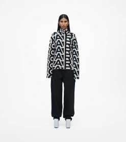 Marc Jacobs The Flock Monogram Funnel Sweater BLACK/IVORY 11 Marc Jacobs The Flock Monogram Funnel Sweater BLACK/IVORY -Fashion Store MJI 2F3RTP010K17 004 F8F8F8 1 1 ALT1