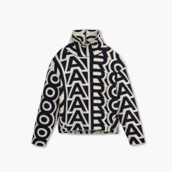 Marc Jacobs The Flock Monogram Funnel Sweater BLACK/IVORY