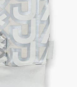 Marc Jacobs The Monogram Crop Hoodie SILVER/BRIGHT WHITE -Fashion Store MJI 2F3RTP011C15 113 F8F8F8 1 1 ALT5