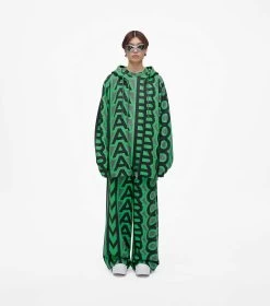 Marc Jacobs The Monogram Zip Hoodie GUNMETAL/APPLE -Fashion Store MJI 2F3RTP012C10 356 F8F8F8 1 1 ALT1