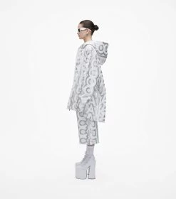 Marc Jacobs The Monogram Zip Hoodie SILVER/BRIGHT WHITE -Fashion Store MJI 2F3RTP012C14 113 F8F8F8 1 1 ALT2