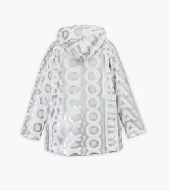 Marc Jacobs The Monogram Zip Hoodie SILVER/BRIGHT WHITE -Fashion Store MJI 2F3RTP012C14 113 F8F8F8 1 1 ALT5