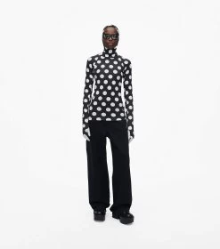 Marc Jacobs The Spots Hooded Long Sleeve BLACK/WHITE -Fashion Store MJI 2F3RTP015C11 005 F8F8F8 1 1 ALT1