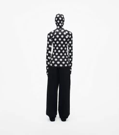 Marc Jacobs The Spots Hooded Long Sleeve BLACK/WHITE -Fashion Store MJI 2F3RTP015C11 005 F8F8F8 1 1 ALT3