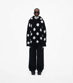 Marc Jacobs The Brushed Spots Knit Hoodie BLACK/WHITE 13 Marc Jacobs The Brushed Spots Knit Hoodie BLACK/WHITE -Fashion Store MJI 2F3RTP016K22 005 F8F8F8 1 1 ALT1