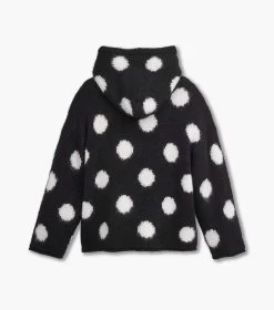 Marc Jacobs The Brushed Spots Knit Hoodie BLACK/WHITE 16 Marc Jacobs The Brushed Spots Knit Hoodie BLACK/WHITE -Fashion Store MJI 2F3RTP016K22 005 F8F8F8 1 1 ALT4