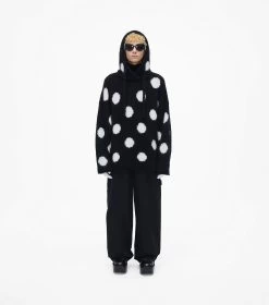 Marc Jacobs The Brushed Spots Knit Hoodie BLACK/WHITE 18 Marc Jacobs The Brushed Spots Knit Hoodie BLACK/WHITE -Fashion Store MJI 2F3RTP016K22 005 F8F8F8 1 1 ALT6