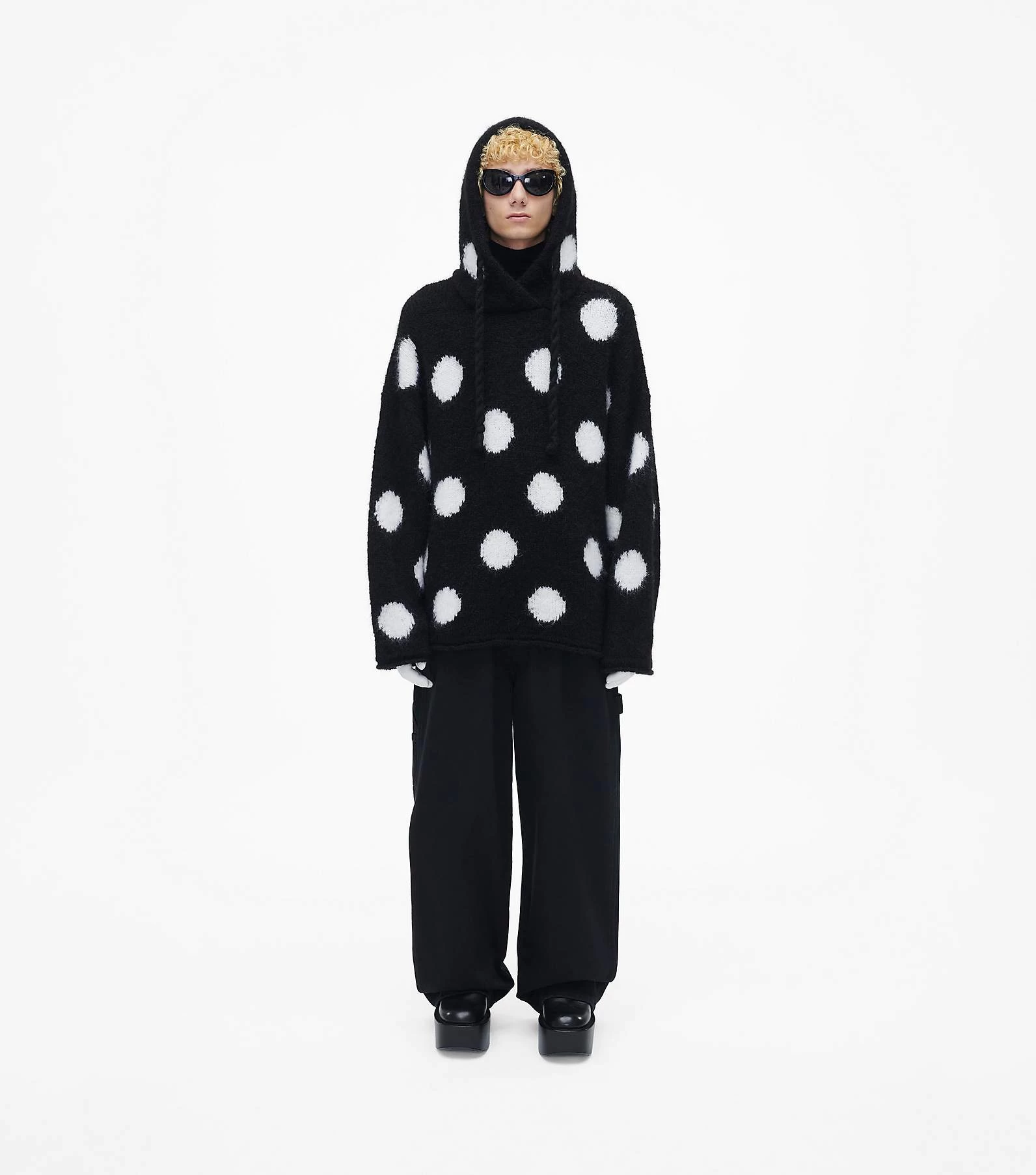 Marc Jacobs The Brushed Spots Knit Hoodie BLACK/WHITE 10 Marc Jacobs The Brushed Spots Knit Hoodie BLACK/WHITE - Image 8