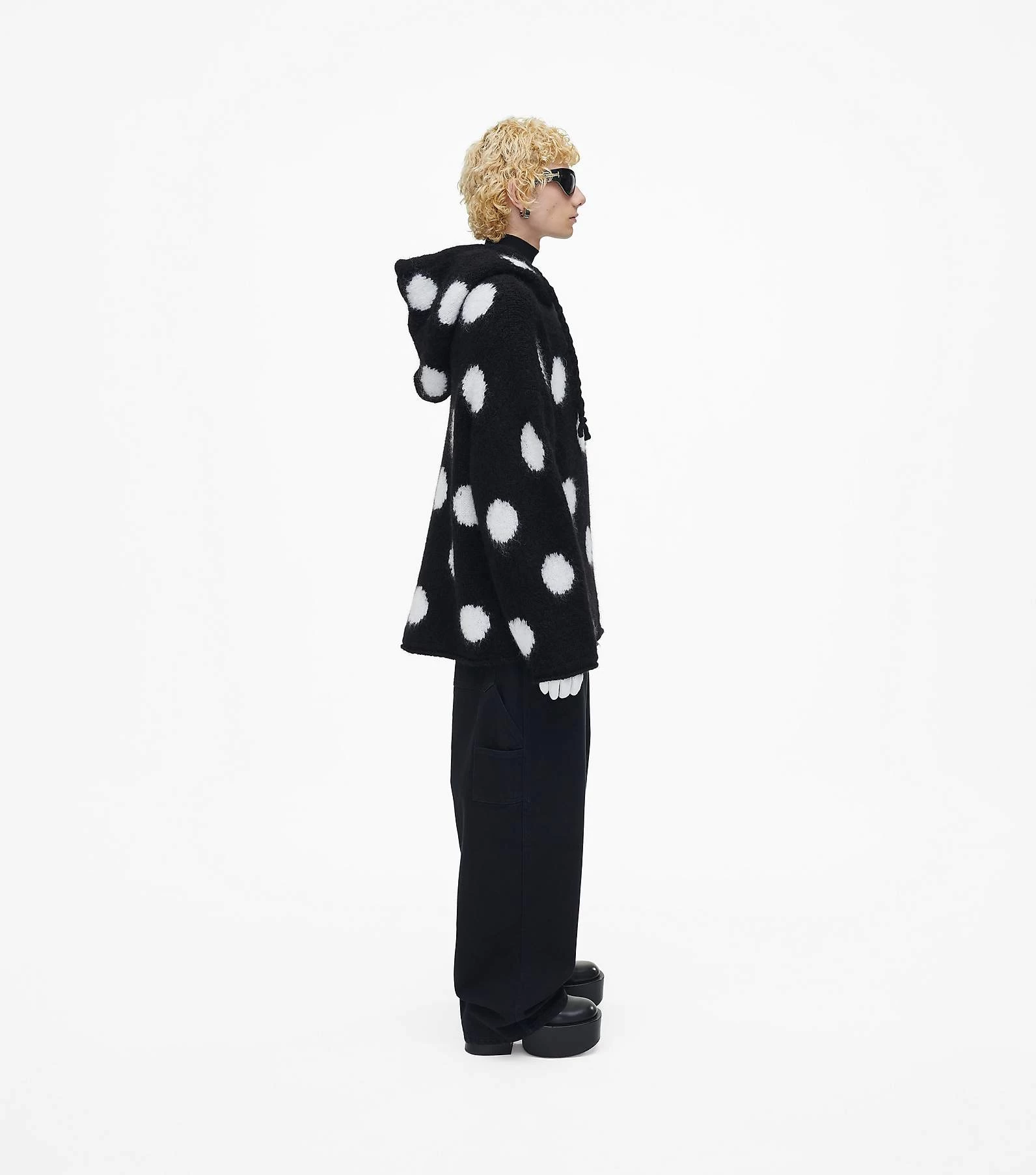Marc Jacobs The Brushed Spots Knit Hoodie BLACK/WHITE 11 Marc Jacobs The Brushed Spots Knit Hoodie BLACK/WHITE - Image 9