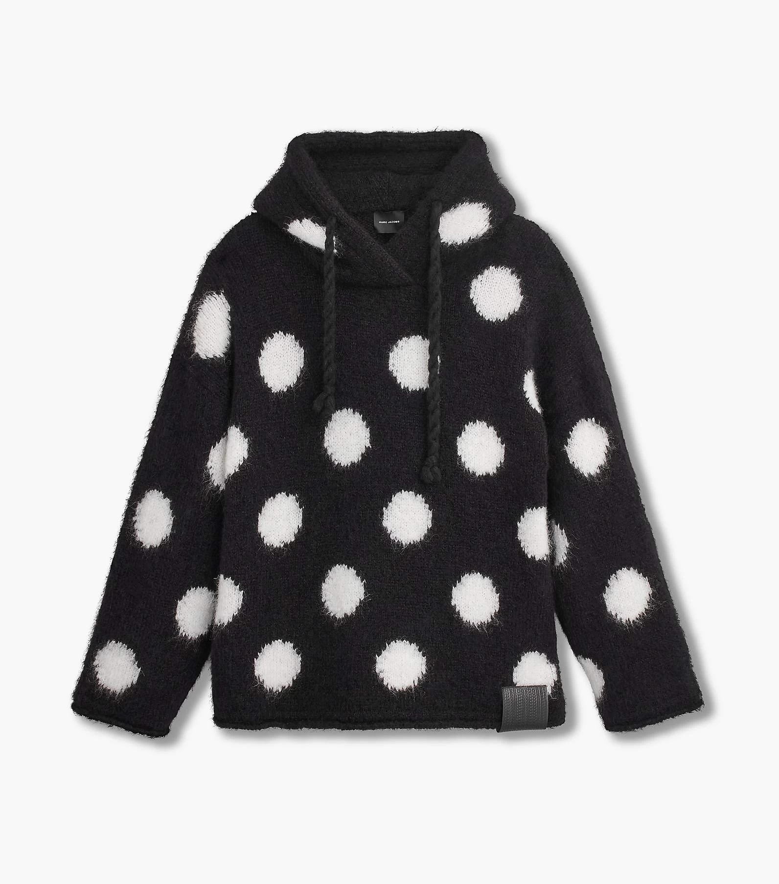 Marc Jacobs The Brushed Spots Knit Hoodie BLACK/WHITE 4 Marc Jacobs The Brushed Spots Knit Hoodie BLACK/WHITE - Image 2
