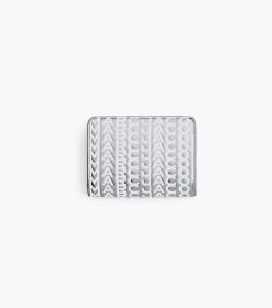 Marc Jacobs The Monogram Metallic Mini Compact Wallet SILVER/BRIGHT WHITE 10 Marc Jacobs The Monogram Metallic Mini Compact Wallet SILVER/BRIGHT WHITE -Fashion Store MJI 2F3SMP032S07 113 F8F8F8 1 1 ALT2