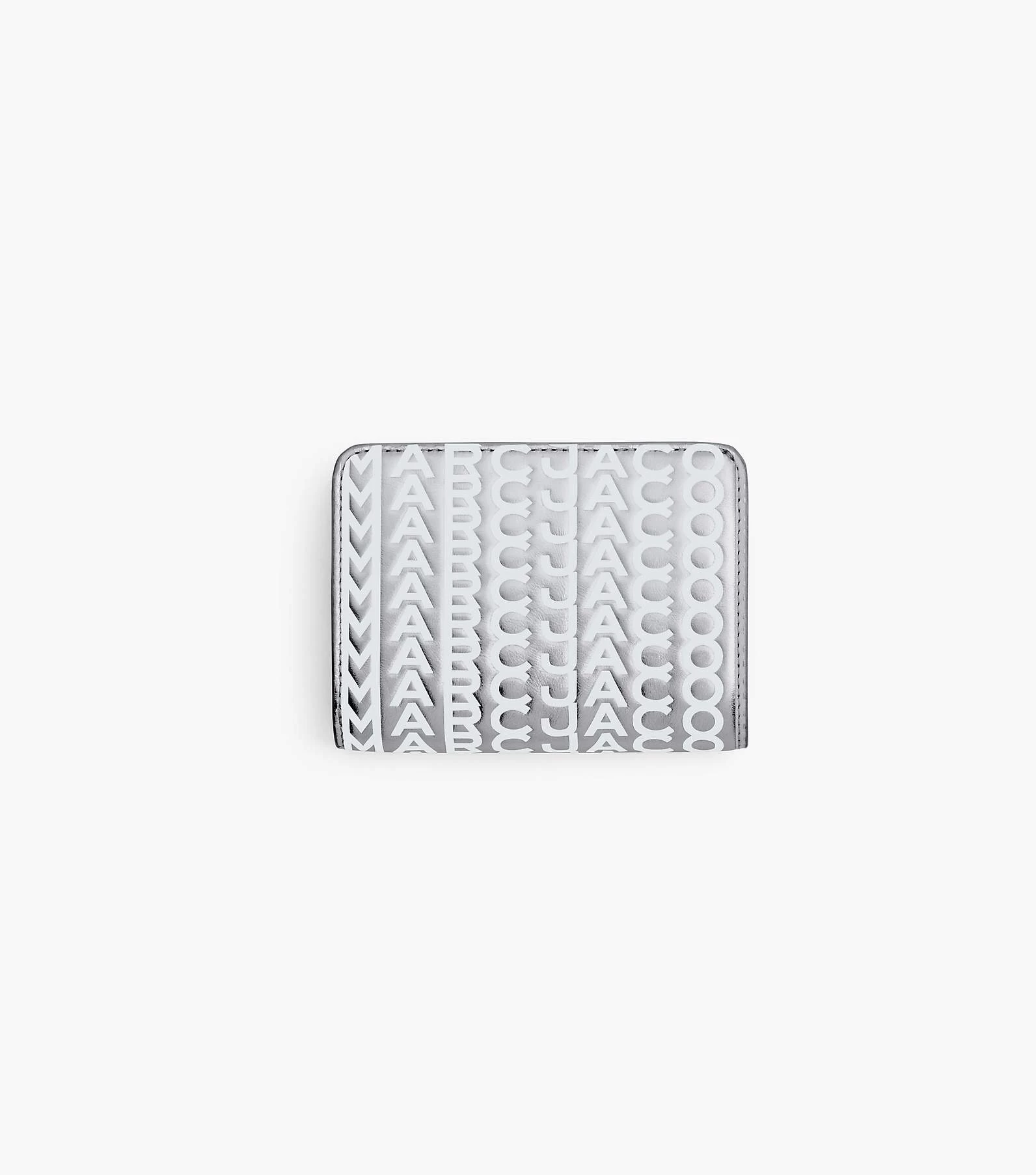 Marc Jacobs The Monogram Metallic Mini Compact Wallet SILVER/BRIGHT WHITE 6 Marc Jacobs The Monogram Metallic Mini Compact Wallet SILVER/BRIGHT WHITE - Image 4
