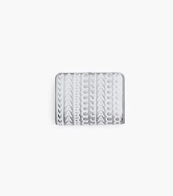 Marc Jacobs The Monogram Metallic Mini Compact Wallet SILVER/BRIGHT WHITE 8 Marc Jacobs The Monogram Metallic Mini Compact Wallet SILVER/BRIGHT WHITE -Fashion Store MJI 2F3SMP032S07 113 F8F8F8 1 1 MAIN 1