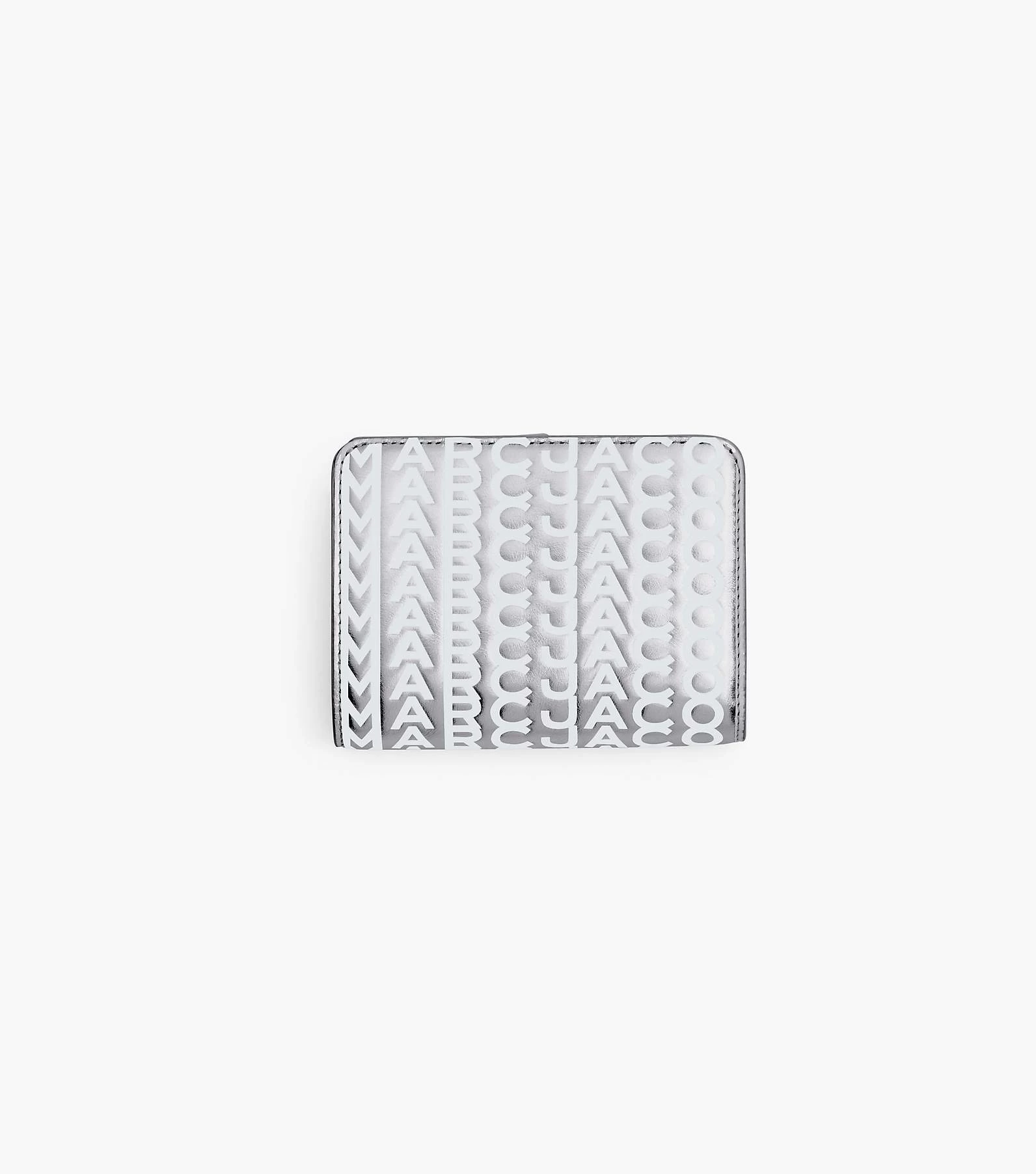 Marc Jacobs The Monogram Metallic Mini Compact Wallet SILVER/BRIGHT WHITE 4 Marc Jacobs The Monogram Metallic Mini Compact Wallet SILVER/BRIGHT WHITE - Image 2