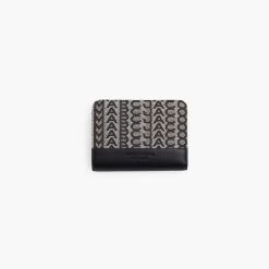 Marc Jacobs The Monogram Jacquard Mini Compact Wallet BEIGE MULTI