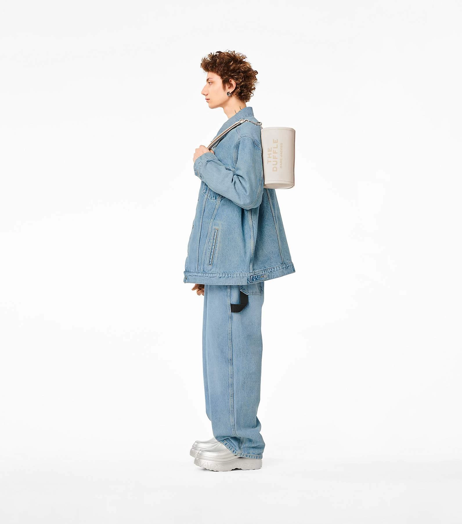 Marc Jacobs The Leather Duffle Bag COTTON/SILVER 15 Marc Jacobs The Leather Duffle Bag COTTON/SILVER - Image 13