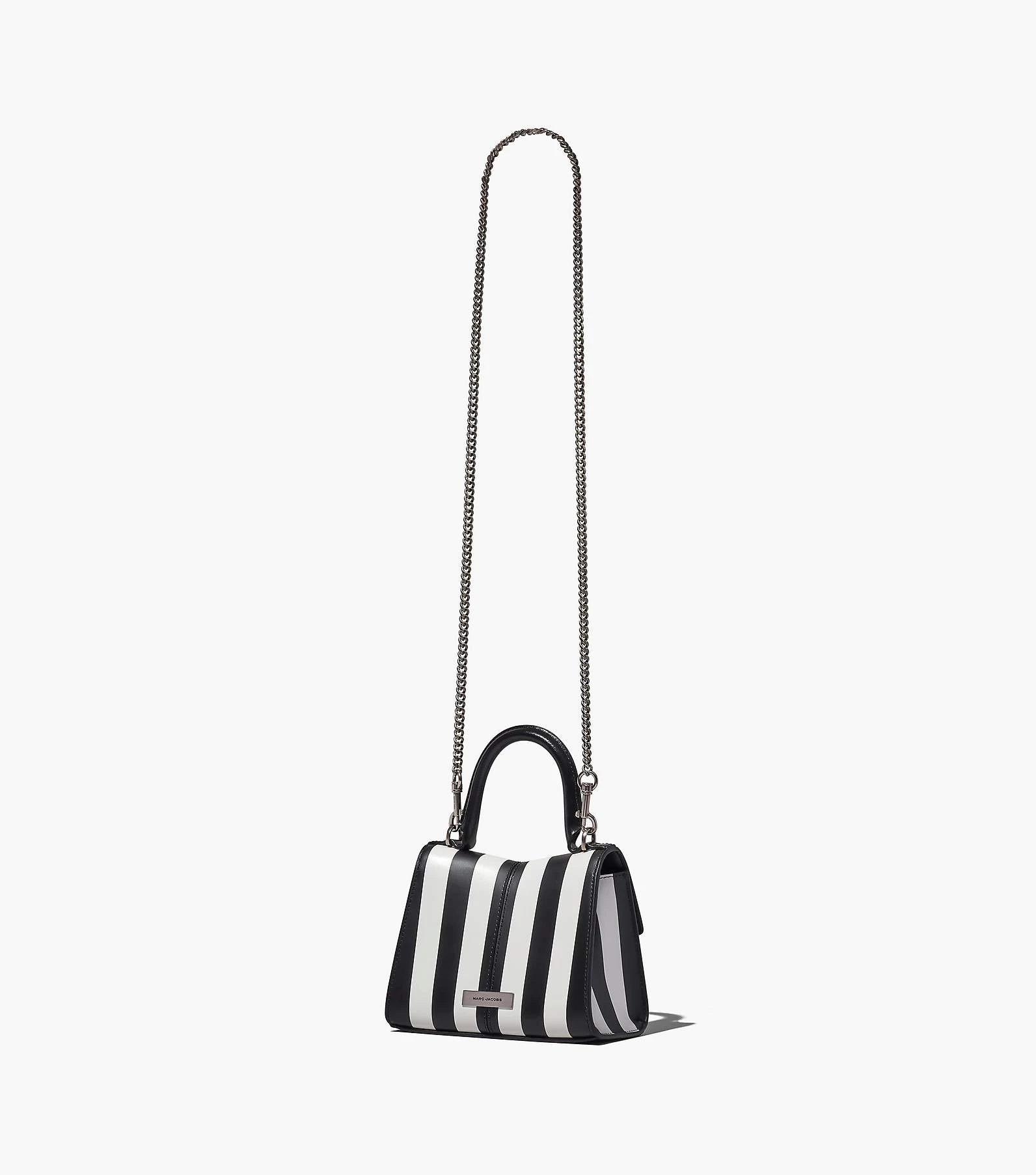 Marc Jacobs The Striped St. Marc Mini Top Handle BLACK/WHITE 6 Marc Jacobs The Striped St. Marc Mini Top Handle BLACK/WHITE - Image 4