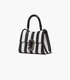 Marc Jacobs The Striped St. Marc Mini Top Handle BLACK/WHITE 15 Marc Jacobs The Striped St. Marc Mini Top Handle BLACK/WHITE -Fashion Store MJI 2P3HSC005H01 005 F8F8F8 1 1 ALT4