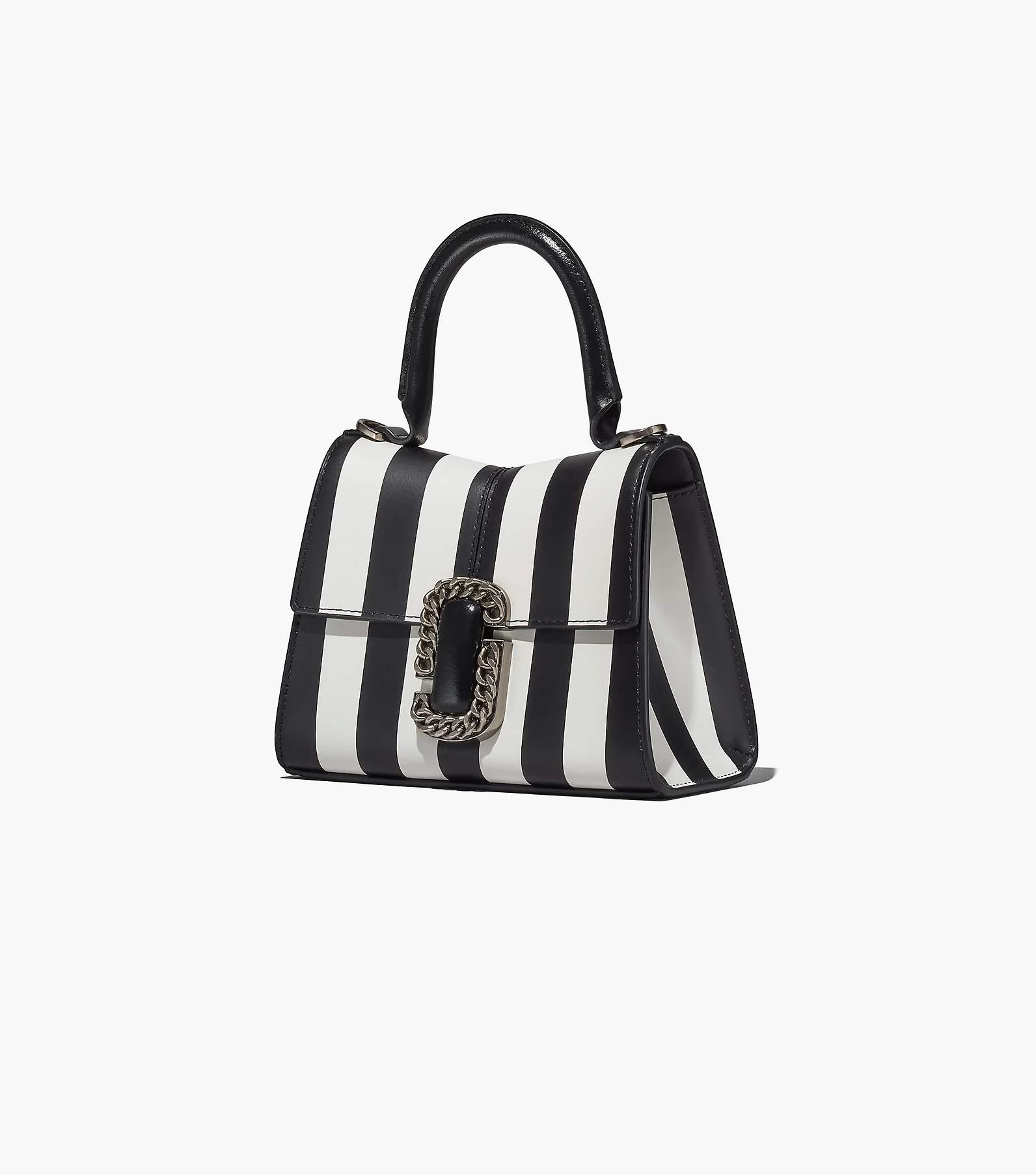 Marc Jacobs The Striped St. Marc Mini Top Handle BLACK/WHITE 8 Marc Jacobs The Striped St. Marc Mini Top Handle BLACK/WHITE - Image 6