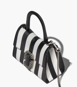 Marc Jacobs The Striped St. Marc Mini Top Handle BLACK/WHITE 16 Marc Jacobs The Striped St. Marc Mini Top Handle BLACK/WHITE -Fashion Store MJI 2P3HSC005H01 005 F8F8F8 1 1 ALT5