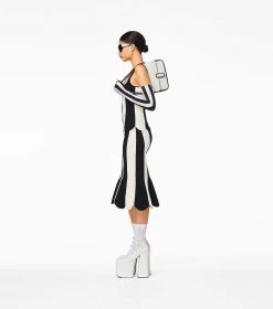 Marc Jacobs The Bi-Color J Marc Shoulder Bag BLACK/WHITE -Fashion Store MJI 2P3HSH025H01 005 F8F8F8 1 1 ALT1