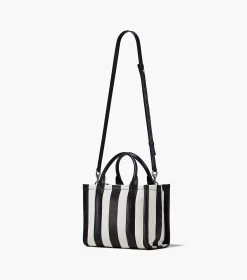 Marc Jacobs The Striped Small Tote Bag BLACK/WHITE -Fashion Store MJI 2P3HTT023H01 005 F8F8F8 1 1 ALT2