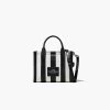 Marc Jacobs The Striped Small Tote Bag BLACK/WHITE