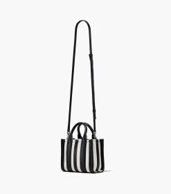 Marc Jacobs The Striped Mini Tote Bag BLACK/WHITE -Fashion Store MJI 2P3HTT024H01 005 F8F8F8 1 1 ALT2