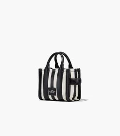 Marc Jacobs The Striped Mini Tote Bag BLACK/WHITE -Fashion Store MJI 2P3HTT024H01 005 F8F8F8 1 1 ALT4