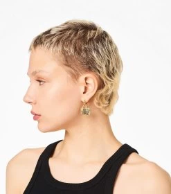 Marc Jacobs The Tote Bag Earrings LIGHT ANTIQUE GOLD -Fashion Store MJI 2P3JER001J46 970 F8F8F8 1 1 ALT1