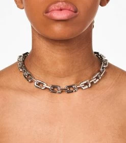 Marc Jacobs The J Marc Chain Link Necklace SILVER -Fashion Store MJI 2P3JNC001J32 040 F8F8F8 1 1 ALT1