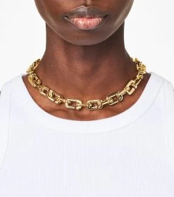 Marc Jacobs The J Marc Chain Link Necklace GOLD -Fashion Store MJI 2P3JNC001J32 710 F8F8F8 1 1 ALT1