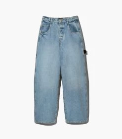 Marc Jacobs The Oversized Carpenter Jean SUN BLEACHED DENIM -Fashion Store MJI 2P3RBT002D01 474 F8F8F8 1 1 ALT1