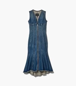Marc Jacobs The Wave Denim Dress SWELL DENIM -Fashion Store MJI 2P3RDR001D01 475 F8F8F8 1 1 ALT1