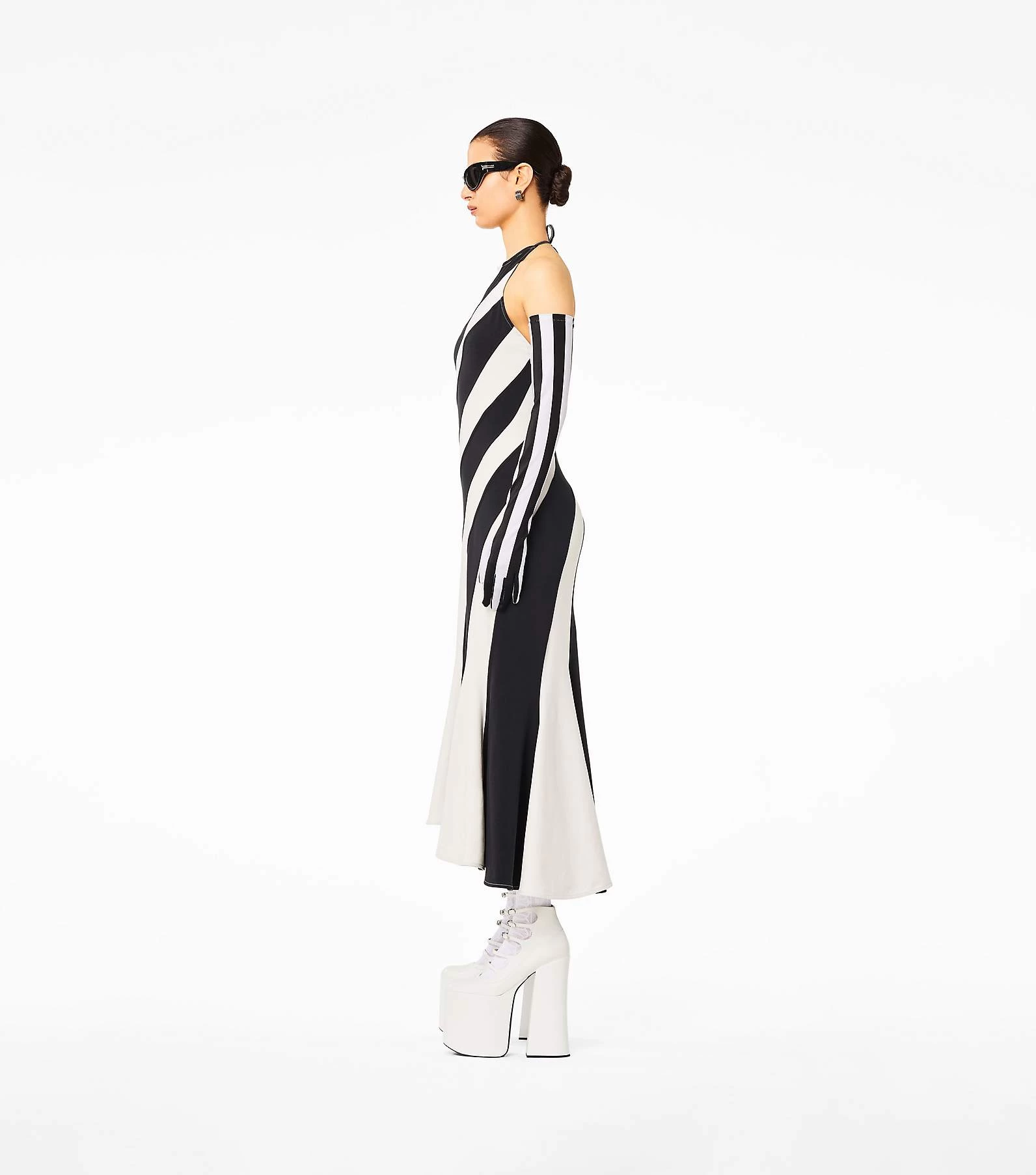 Marc Jacobs The Wave Halter Dress BLACK/IVORY 6 Marc Jacobs The Wave Halter Dress BLACK/IVORY - Image 4