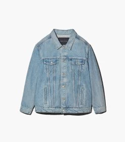 Marc Jacobs The Denim Trucker Jacket SUN BLEACHED DENIM 14 Marc Jacobs The Denim Trucker Jacket SUN BLEACHED DENIM -Fashion Store MJI 2P3RJC009D01 474 F8F8F8 1 1 ALT1
