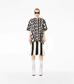 Marc Jacobs The Scuba Stripe Skirt BLACK/IVORY 11 Marc Jacobs The Scuba Stripe Skirt BLACK/IVORY -Fashion Store MJI 2P3RSK001K07 004 F8F8F8 1 1 ALT1