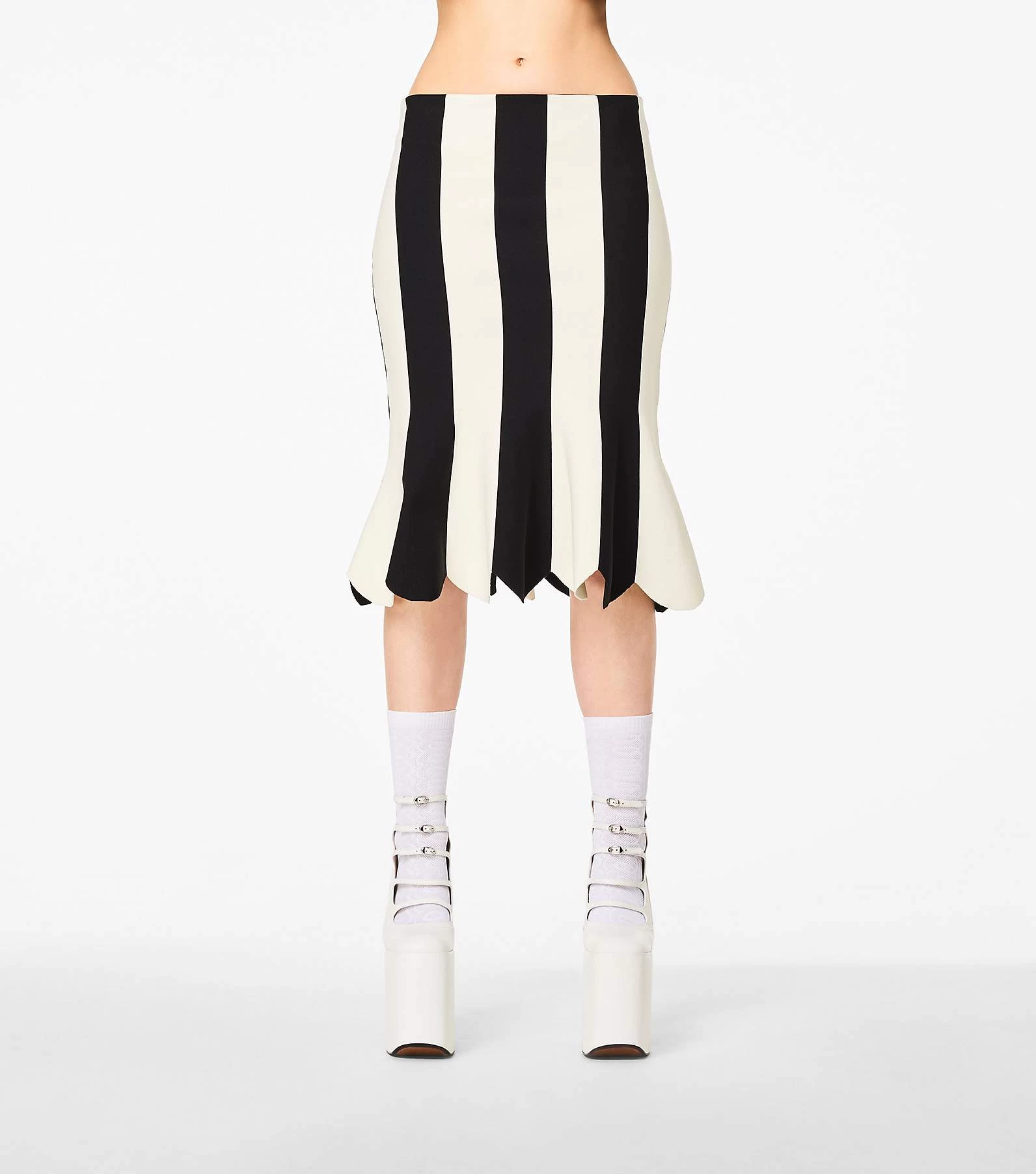 Marc Jacobs The Scuba Stripe Skirt BLACK/IVORY 8 Marc Jacobs The Scuba Stripe Skirt BLACK/IVORY - Image 6