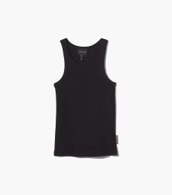 Marc Jacobs The Icon Rib Tank BLACK -Fashion Store MJI 2P3RTP016C13 001 F8F8F8 1 1 ALT1