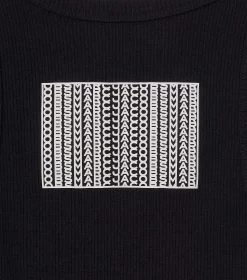 Marc Jacobs The Icon Rib Tank BLACK -Fashion Store MJI 2P3RTP016C13 001 F8F8F8 1 1 ALT5