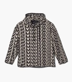 Marc Jacobs The Monogram Oversized Hoodie BLACK/IVORY -Fashion Store MJI 2P3RTP032C03 004 F8F8F8 1 1 ALT1