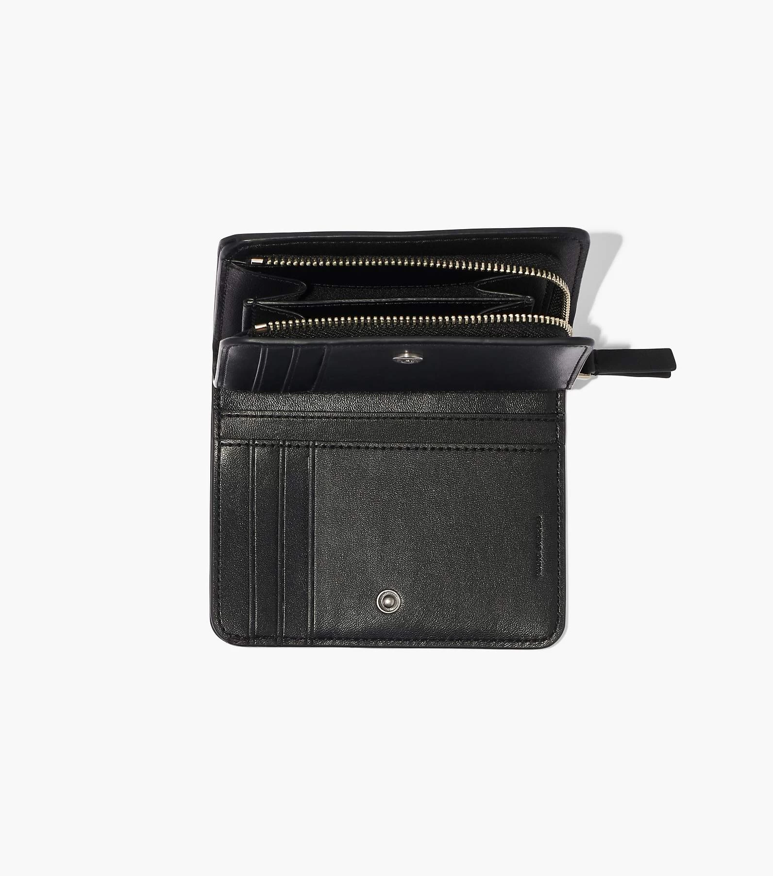 Marc Jacobs The Striped J Marc Mini Compact Wallet BLACK/WHITE 8 Marc Jacobs The Striped J Marc Mini Compact Wallet BLACK/WHITE - Image 6
