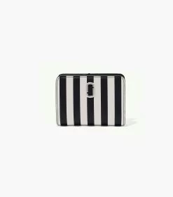 Marc Jacobs The Striped J Marc Mini Compact Wallet BLACK/WHITE 9 Marc Jacobs The Striped J Marc Mini Compact Wallet BLACK/WHITE -Fashion Store MJI 2P3SMP027S01 005 F8F8F8 1 1 MAIN 1