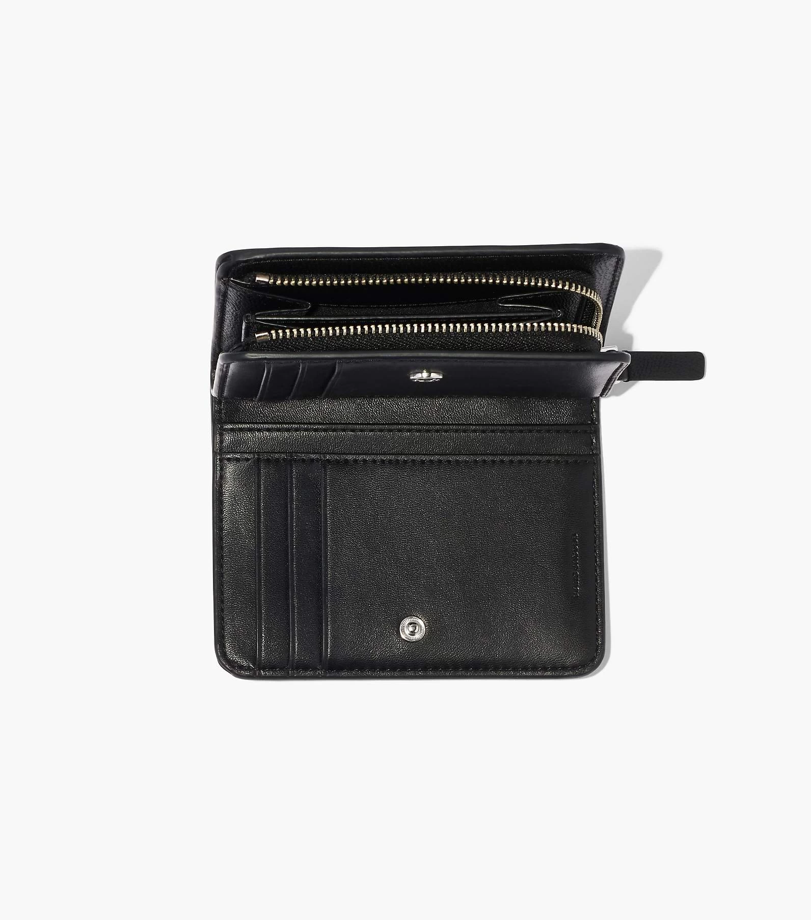Marc Jacobs The Monogram Mini Compact Wallet BLACK/WHITE 6 Marc Jacobs The Monogram Mini Compact Wallet BLACK/WHITE - Image 4