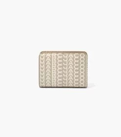 Marc Jacobs The Monogram Mini Compact Wallet KHAKI -Fashion Store MJI 2P3SMP054S01 223 F8F8F8 1 1 MAIN 1