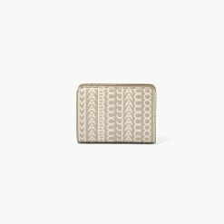 Marc Jacobs The Monogram Mini Compact Wallet KHAKI -Fashion Store MJI 2P3SMP054S01 223 F8F8F8 1 1 MAIN